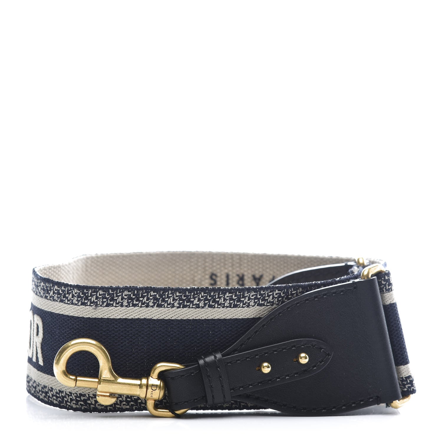Christian Dior Canvas Embroidered Shoulder Strap Blue 1 of 6