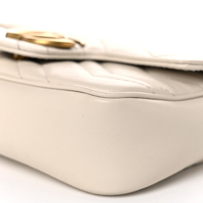 Gucci Calfskin Matelasse Super Mini GG Marmont Shoulder Bag White 9 of 11