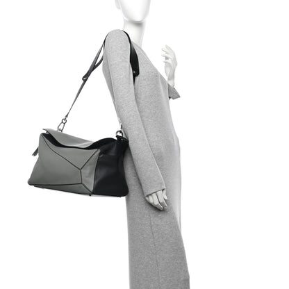 Loewe Calfskin XL Puzzle Bag Grey Black 2 of 10