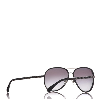 Chanel Polarized Pilot Winter Sunglasses 4219 Black 4 of 9
