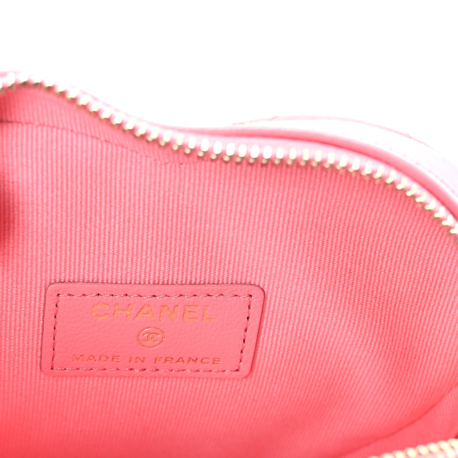 Chanel Lambskin Quilted CC In Love Heart Clutch With Chain Pink 6 of 9