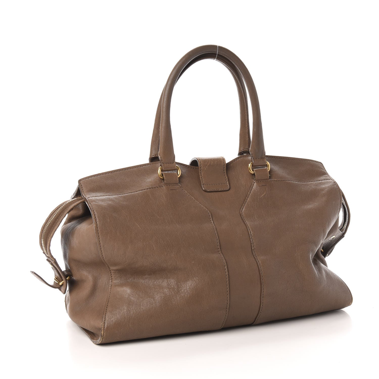 Saint Laurent Sheepskin Medium Cabas ChYc Taupe 3 of 16