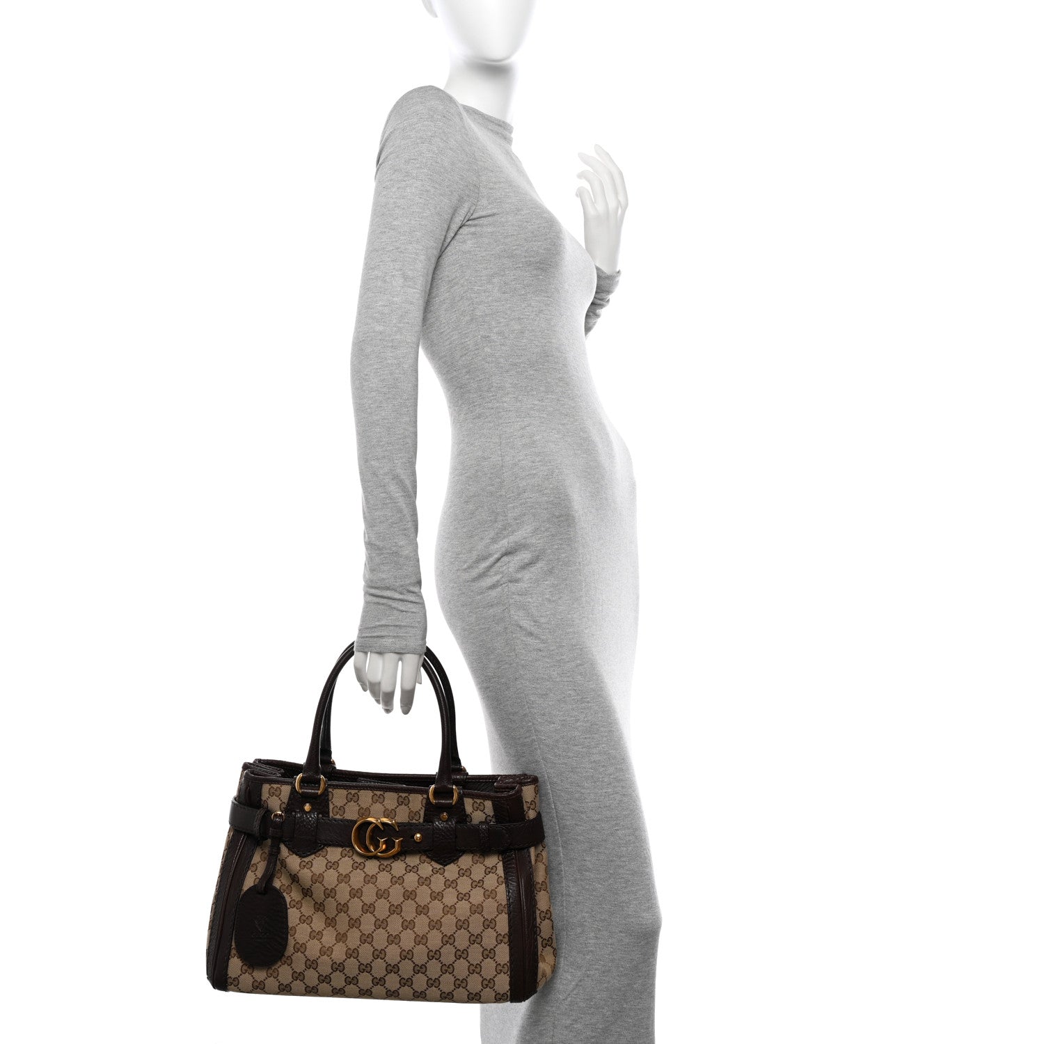Gucci Monogram Medium GG Running Tote Dark Brown 2 of 12