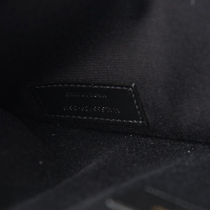 Saint Laurent Smooth Shiny Calfskin Monogram Uptown Pouch Black 6 of 7