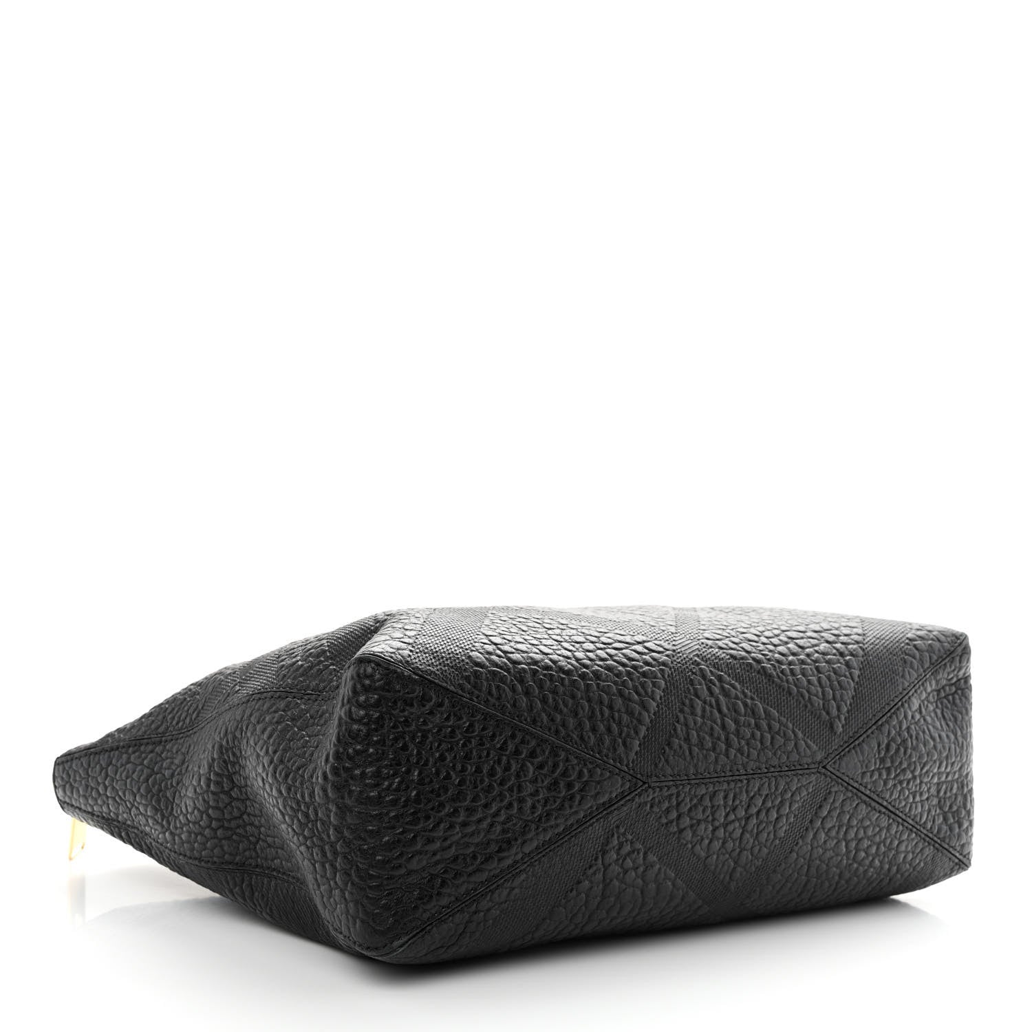 Burberry Heritage Grain Check Embossed Medium Dewsbury Tote Black 4 of 20