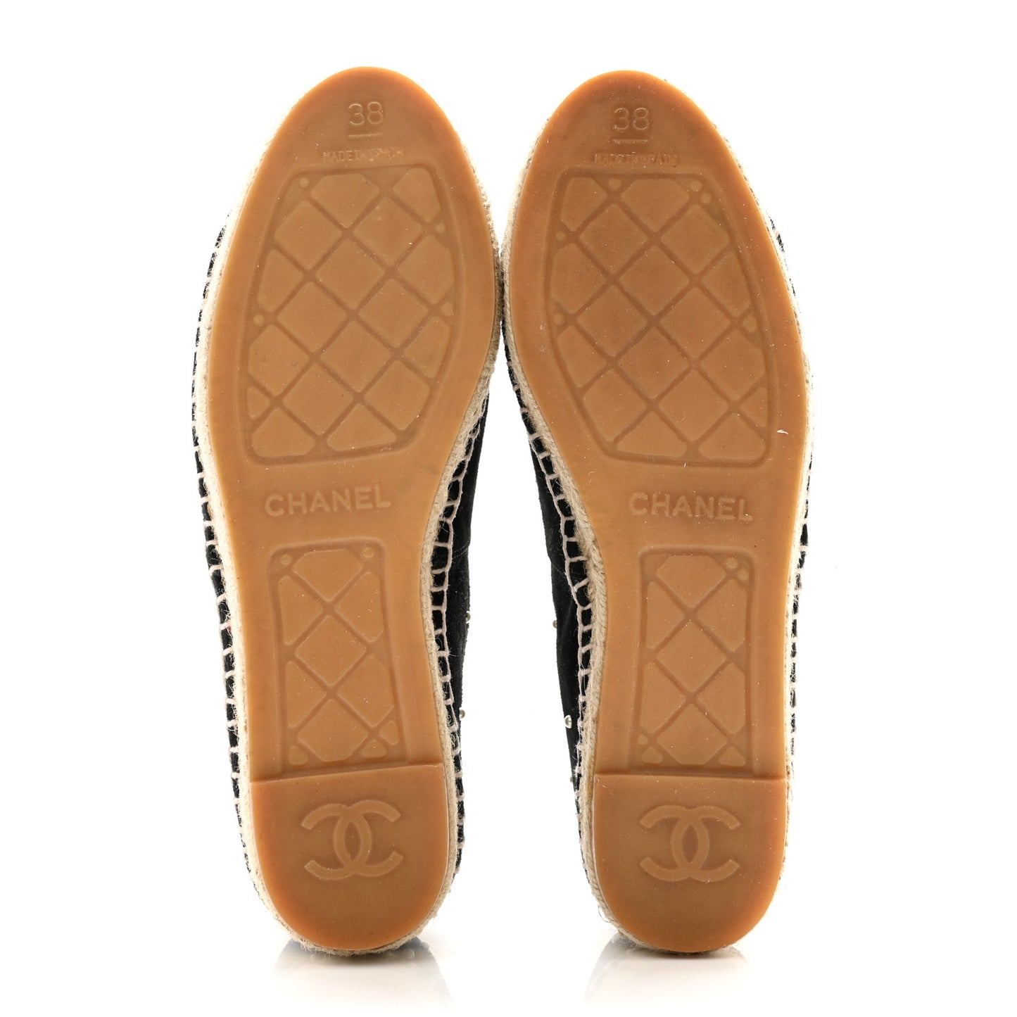 Suede Pearl CC Espadrilles 38 Black