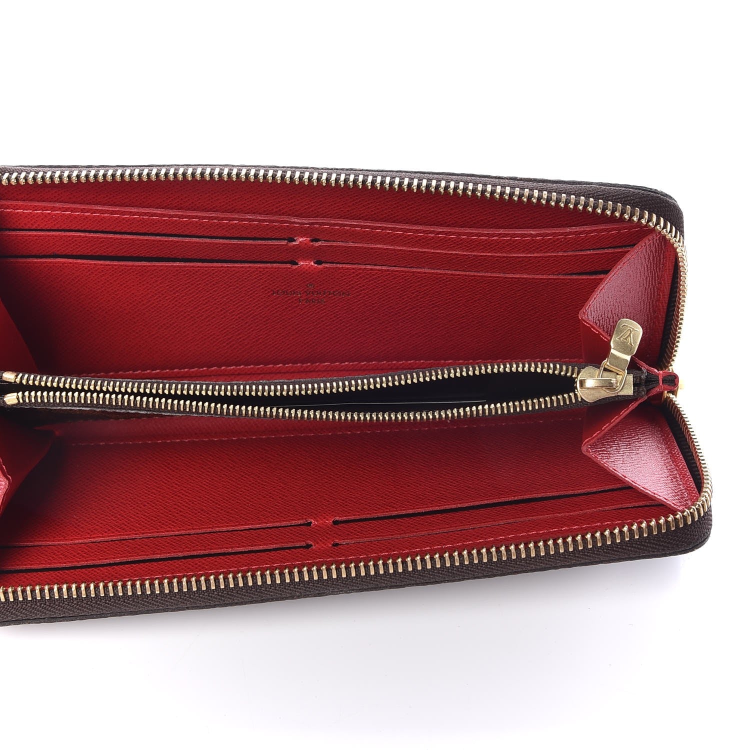 Louis Vuitton Damier Ebene Clemence Wallet Cherry 5 of 8