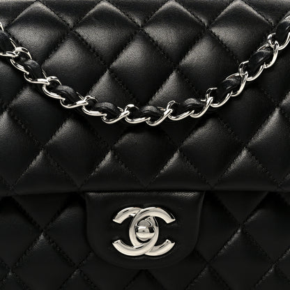 Chanel Lambskin Quilted Medium Double Flap Black 9 of 11