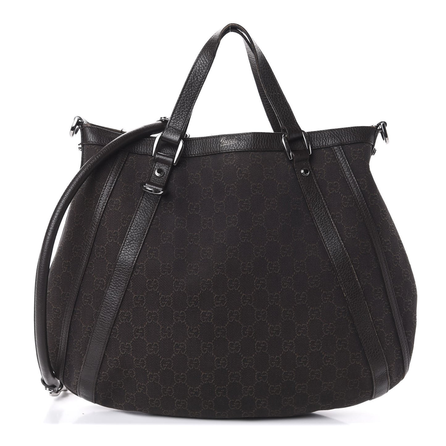 Monogram Medium Abbey Convertible Tote Dark Brown