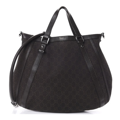 Gucci Monogram Medium Abbey Convertible Tote Dark Brown 1 of 9