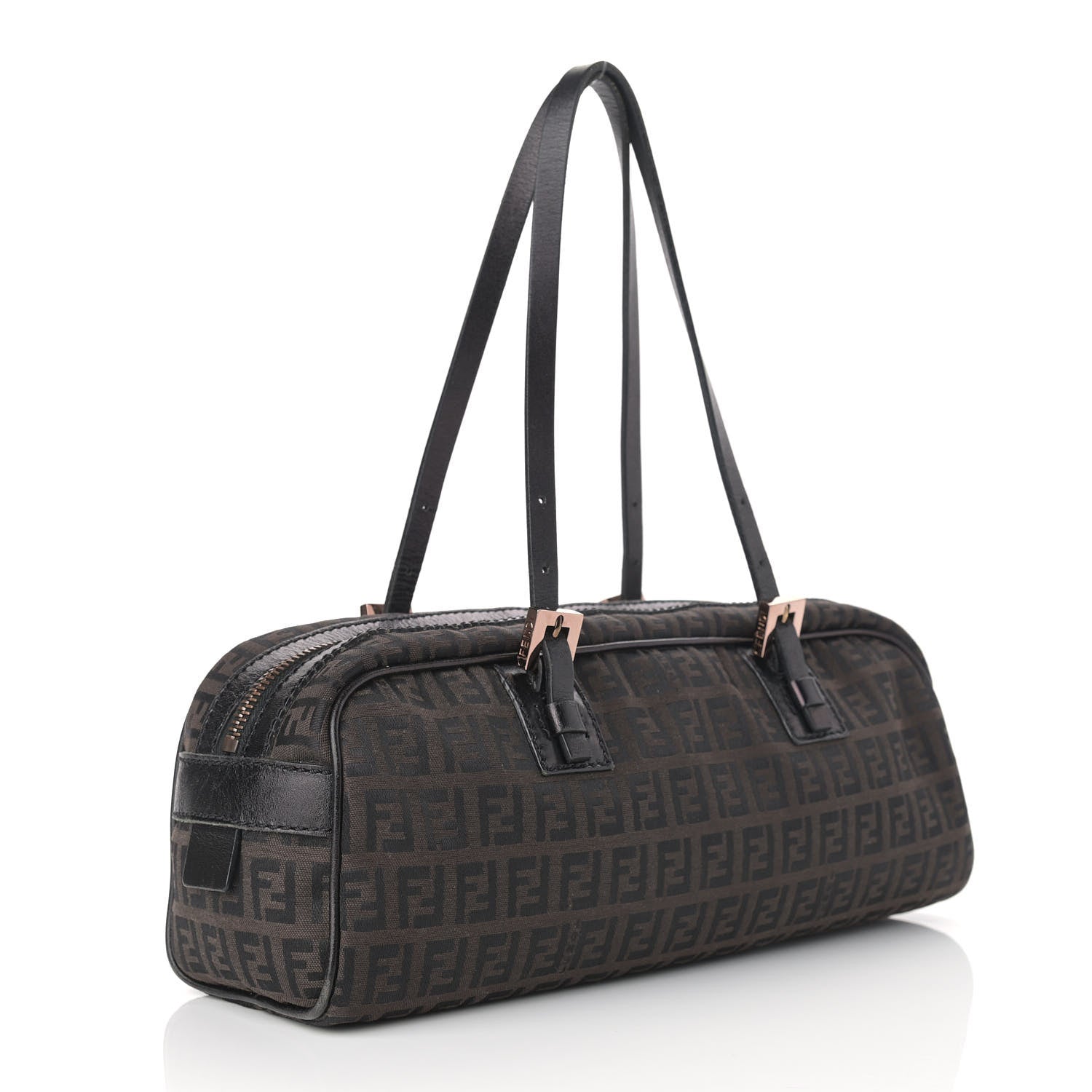 Fendi Zucchino Small Buckle Tote Brown 3 of 14