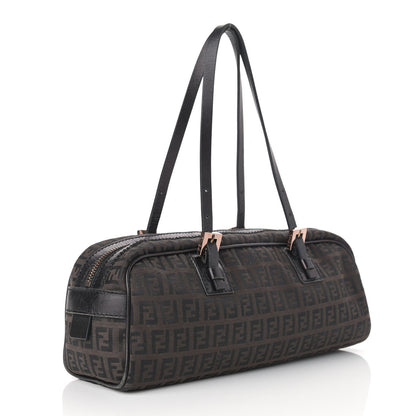 Fendi Zucchino Small Buckle Tote Brown 3 of 14