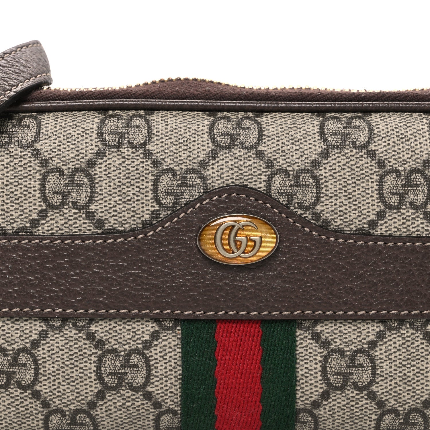 Gucci GG Supreme Monogram Web Mini Ophidia GG Bag Brown 8 of 12