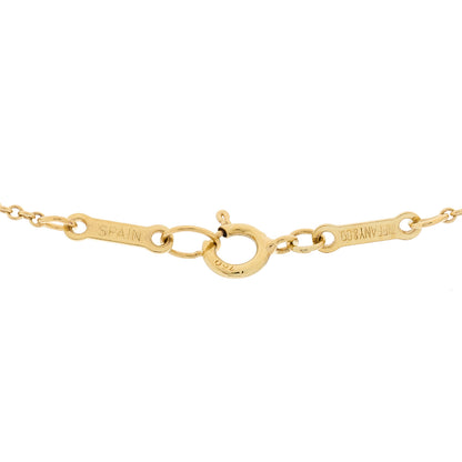Tiffany 18K Yellow Gold 16mm Elsa Peretti Open Heart Pendant Necklace 4 of 5