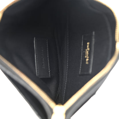 Saint Laurent Grain De Poudre Chevron Monogram Large Bill Pouch Black 5 of 8