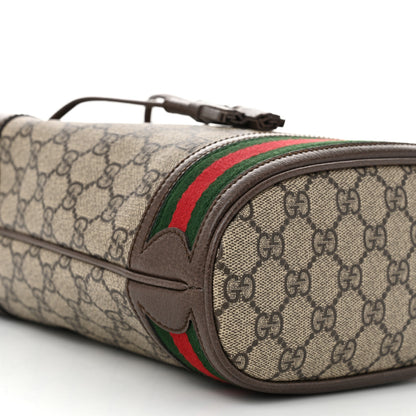 Gucci GG Supreme Monogram Web Small Ophidia Bucket Bag Brown 9 of 10