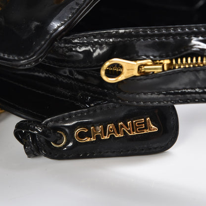 Chanel Patent CC Shoulder Bag Black 7 of 8