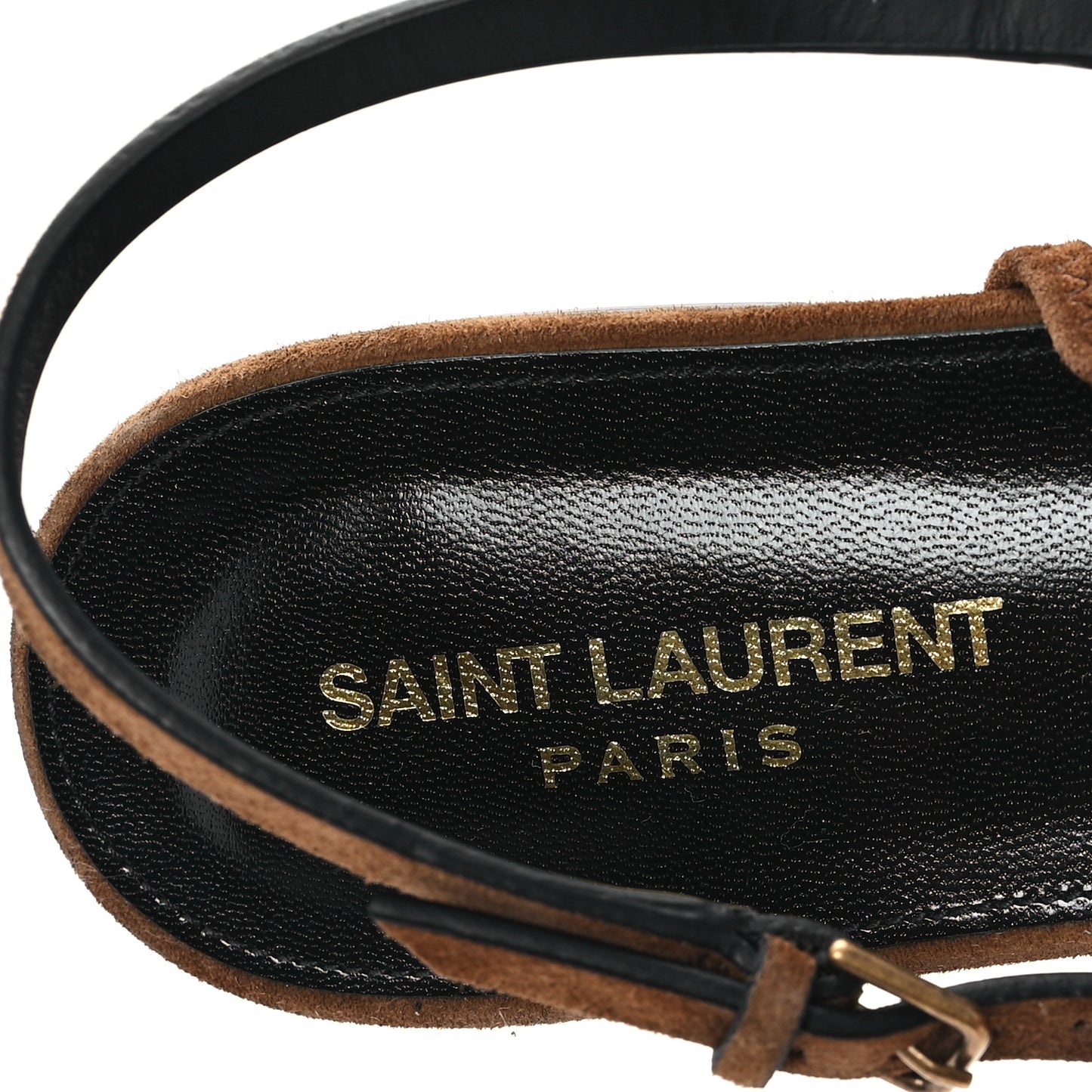 Suede Cassandra Monogram Palm 05 Sandals 40.5 Brown