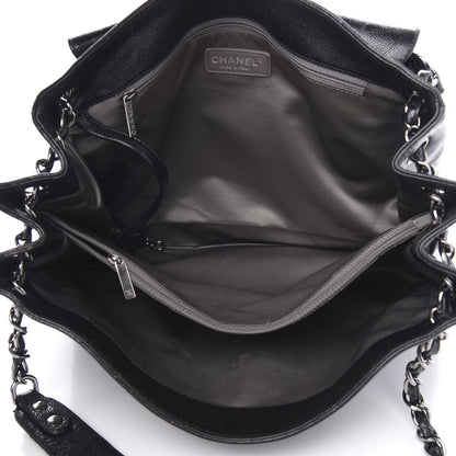 Chanel Glazed Caviar Pocket In The City Tote Black 5 of 15