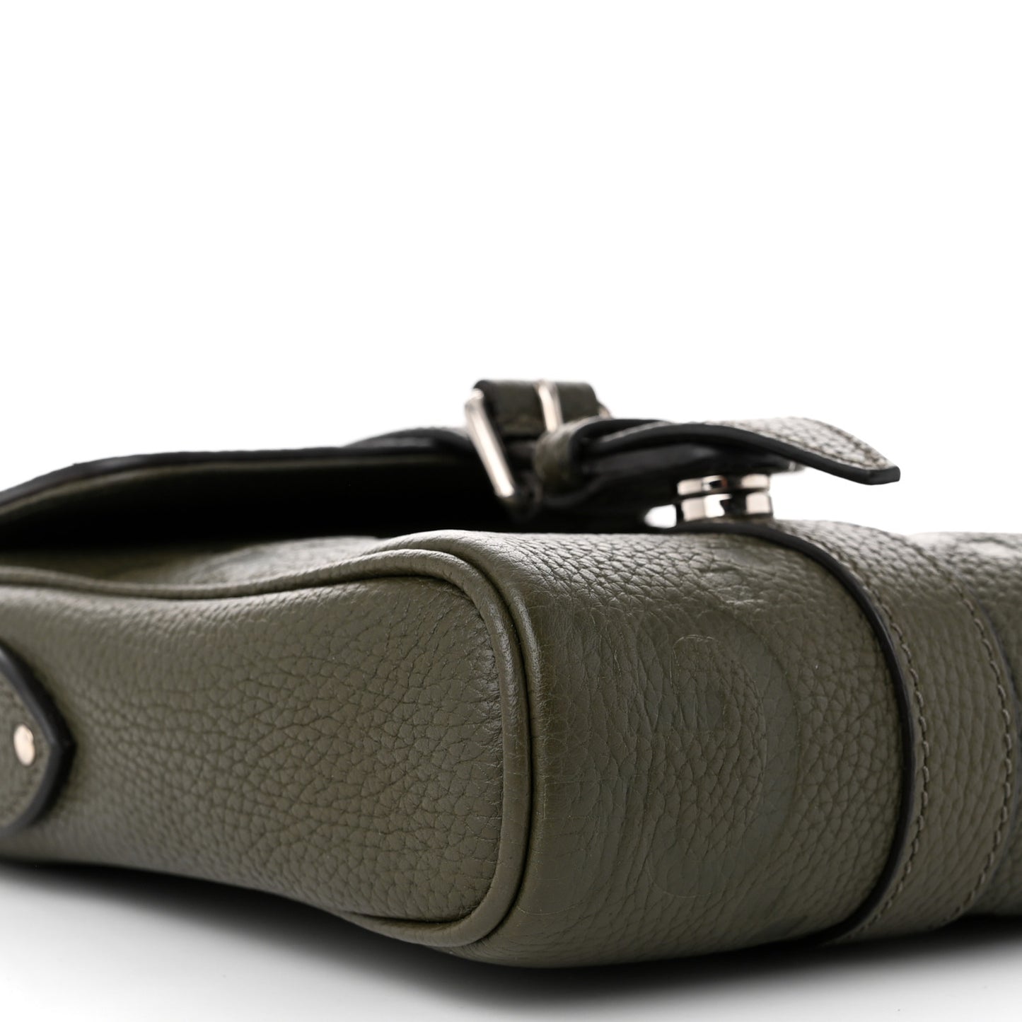 Piuma Calfskin Jumbo GG Embossed Small Messenger Bag Dark Green