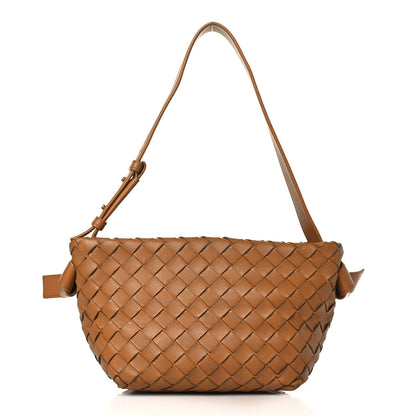 Bottega Veneta Nappa Intrecciato Tie Shoulder Bag Caramel 1 of 8