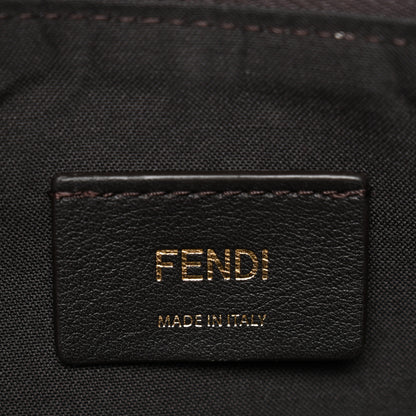 Fendi Fabric Jacquard Vitello Grace FF 1974 Small Fendigraphy Hobo Bag Tobacco Moro Ebano 6 of 10