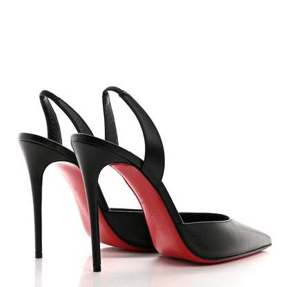 Christian Louboutin Calfskin O Kate Slingback 100 Pumps 39 Black 4 of 8
