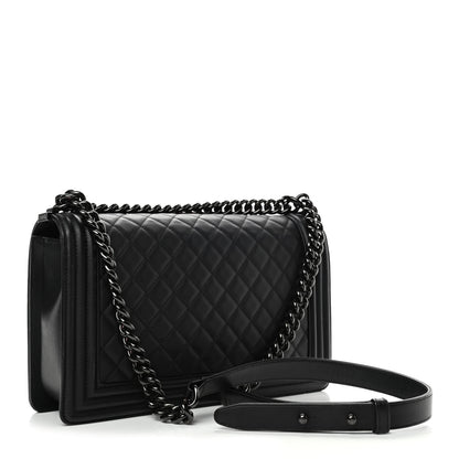 Chanel Calfskin Quilted New Medium Boy Flap So Black 2 of 4