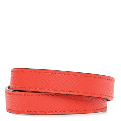 Hermes Epsom Kelly Double Tour Bracelet M Rose Jaipur 3 of 6