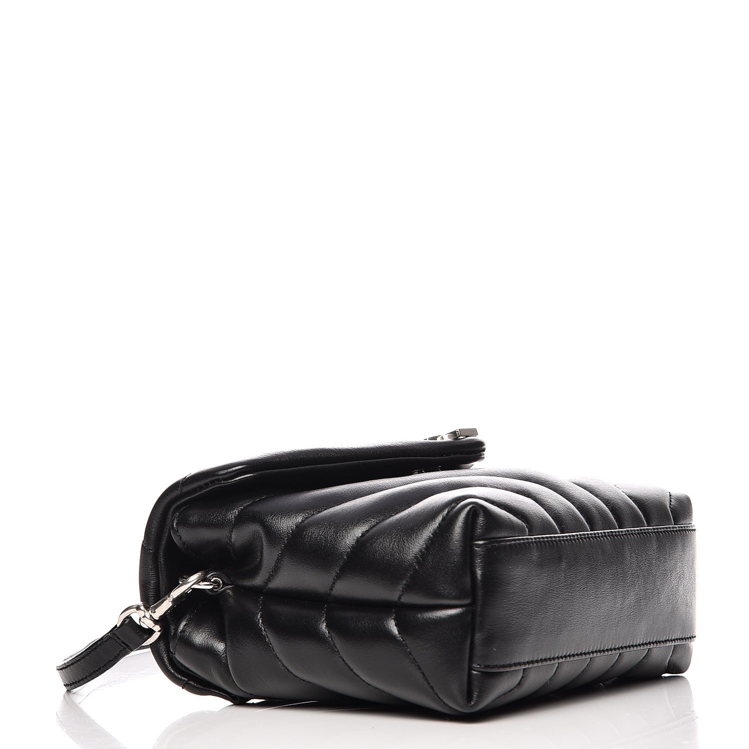 Saint Laurent Calfskin Y Quilted Monogram Toy Loulou Crossbody Bag Black 4 of 8
