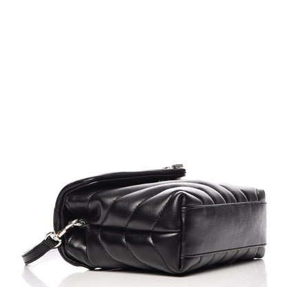 Saint Laurent Calfskin Y Quilted Monogram Toy Loulou Crossbody Bag Black 4 of 8