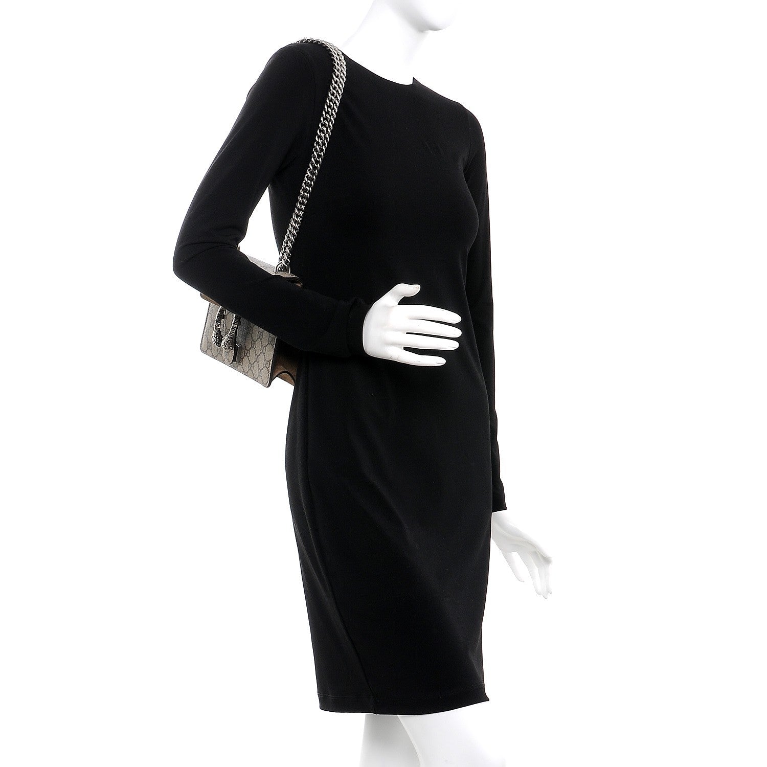 Gucci GG Supreme Monogram Mini Dionysus Shoulder Bag Taupe 3 of 9