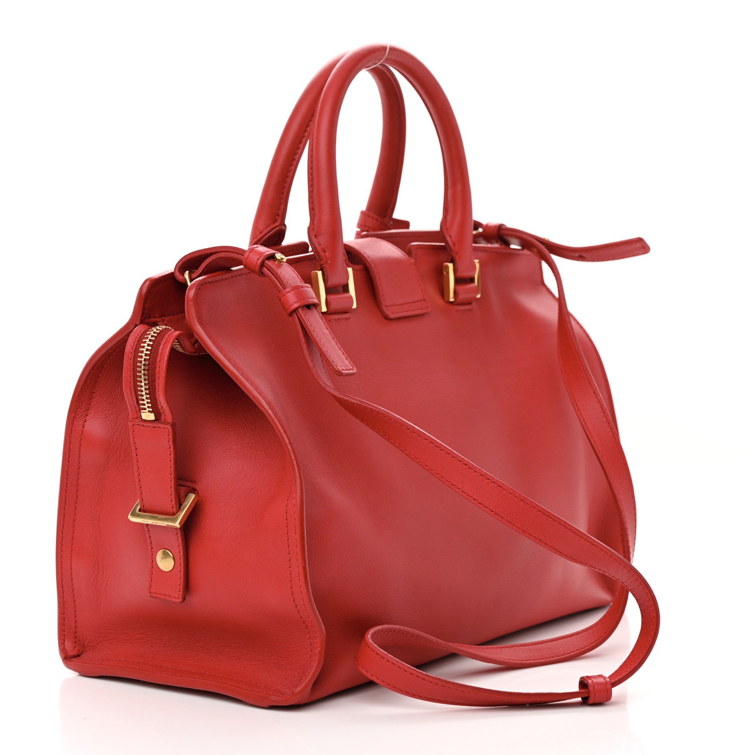 Saint Laurent Calfskin Small Classic Y Cabas Red 3 of 11
