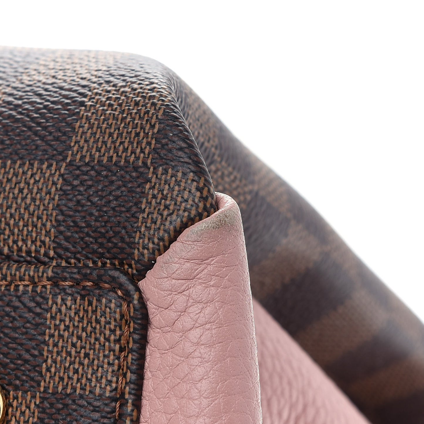 Cuir Taurillon Damier Ebene Normandy Magnolia