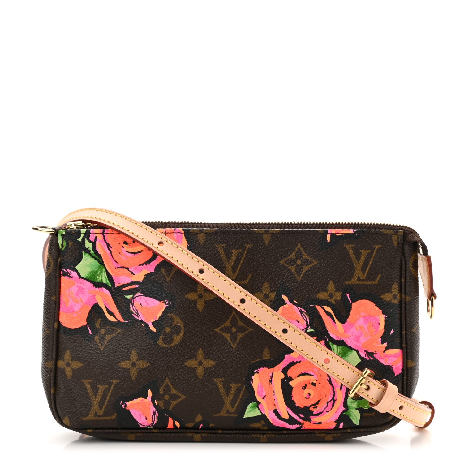 Louis Vuitton Monogram Roses Pochette Accessories Long Strap 1 of 7
