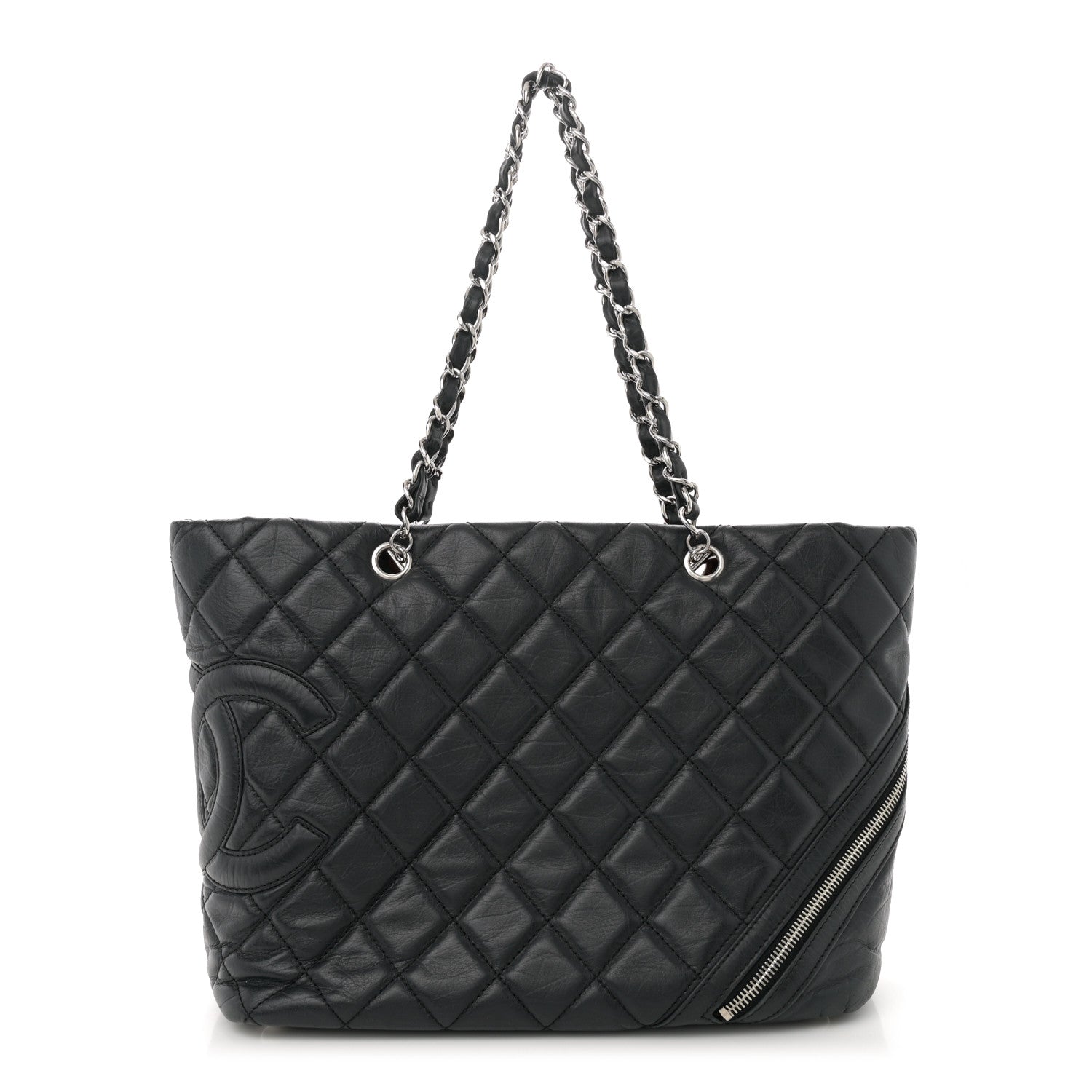 Chanel Aged Calfskin Quilted Large Cotton Club Tote Black 1 of 11