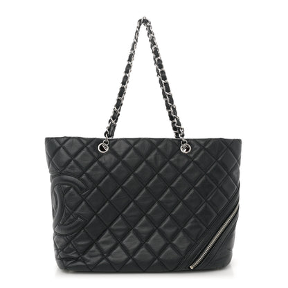 Chanel Aged Calfskin Quilted Large Cotton Club Tote Black 1 of 11