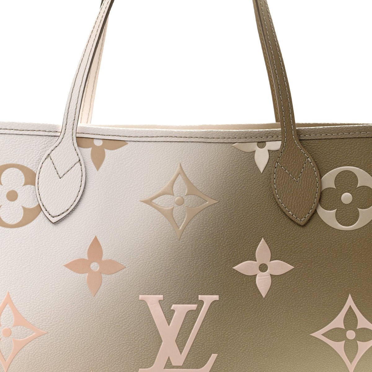 Monogram Giant Spring In The City Neverfull MM Sunset Kaki