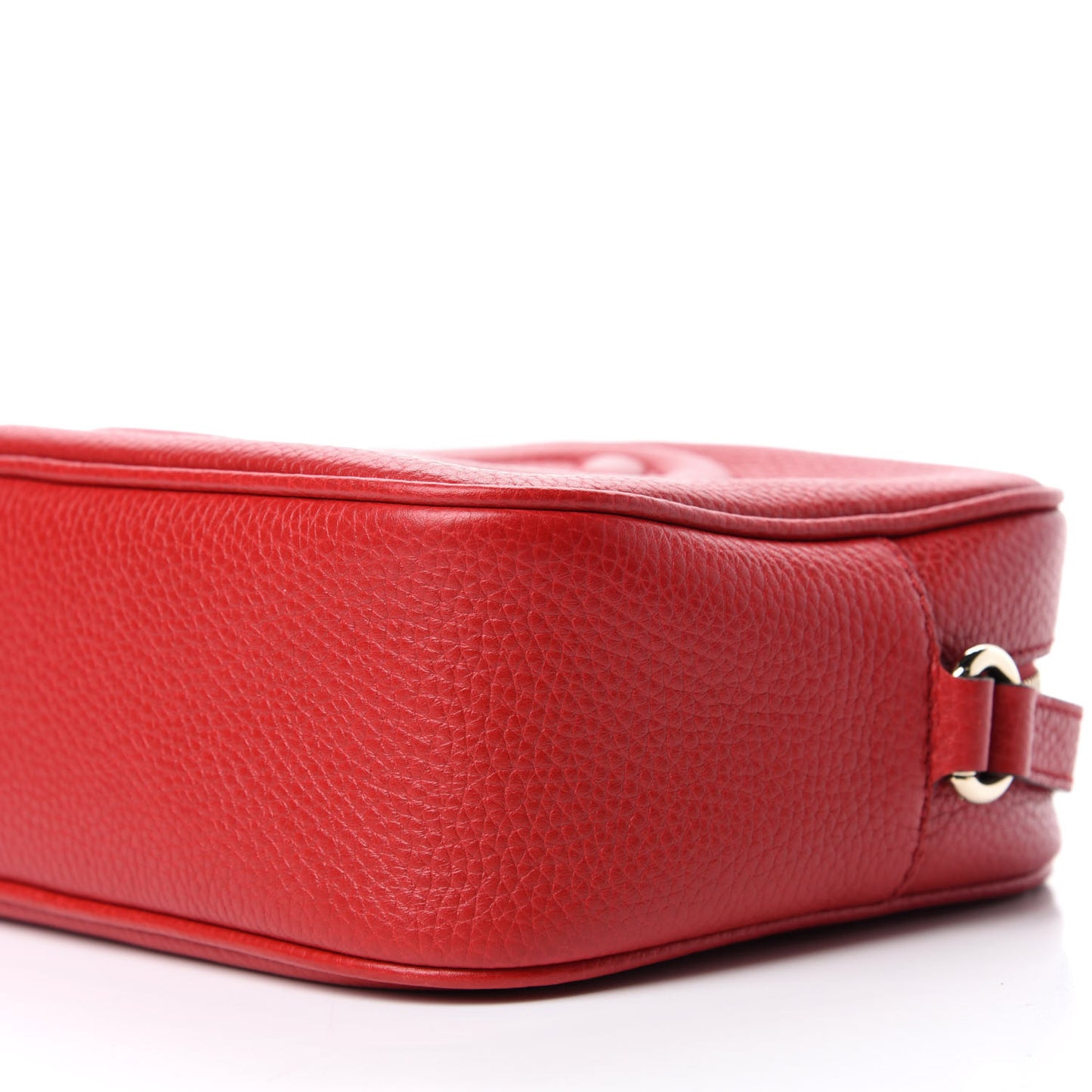 Pebbled Calfskin Small Soho Disco Bag Vibrant Red