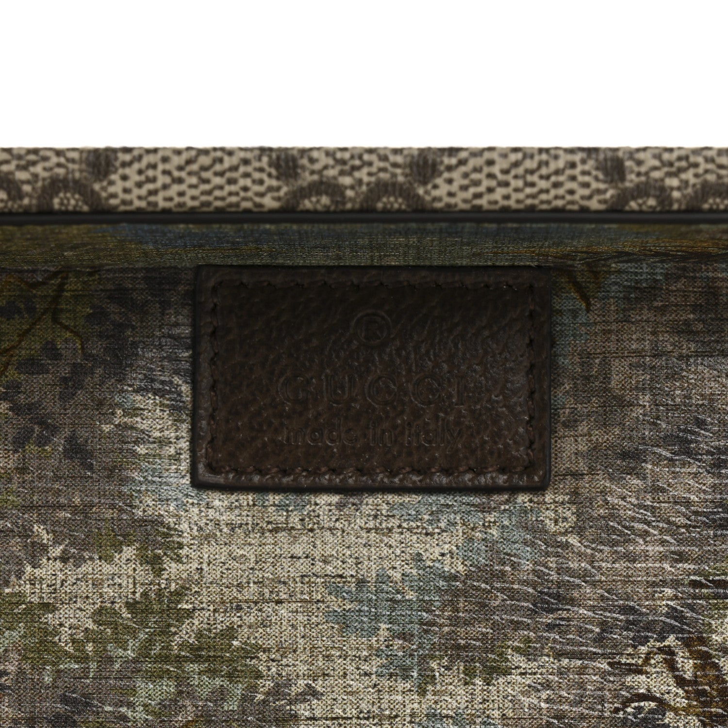 Gucci GG Supreme Monogram Textured Dollar Calfskin Studded Padlock Octogon Top Handle Pet Travel Bowl Set Case Beige Ebony New Acero 5 of 12