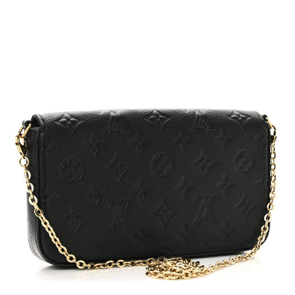 Louis Vuitton Empreinte Pochette Felicie Chain Wallet Black 3 of 10