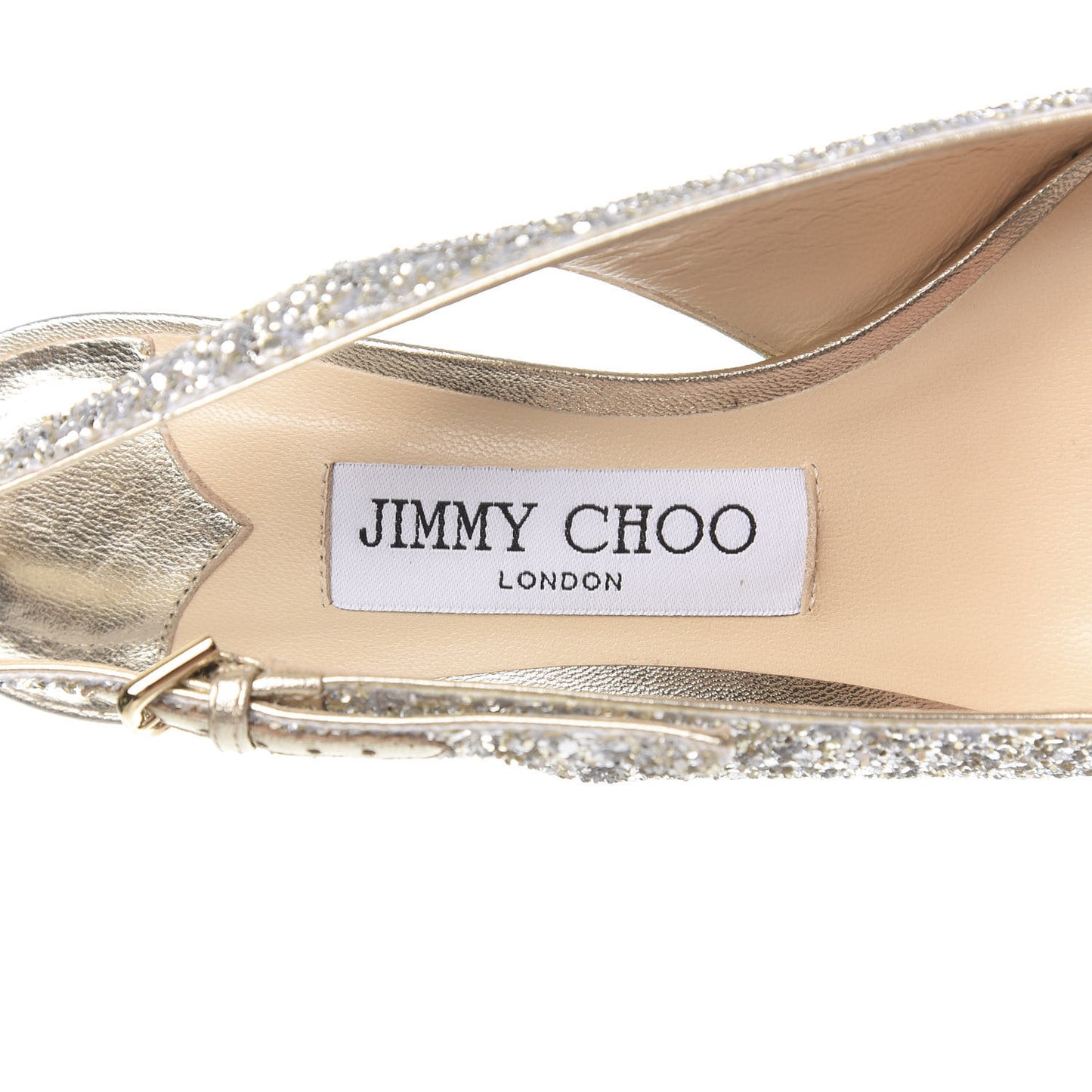 Glitter Gemma 40 Slingback Pump 36 Champagne