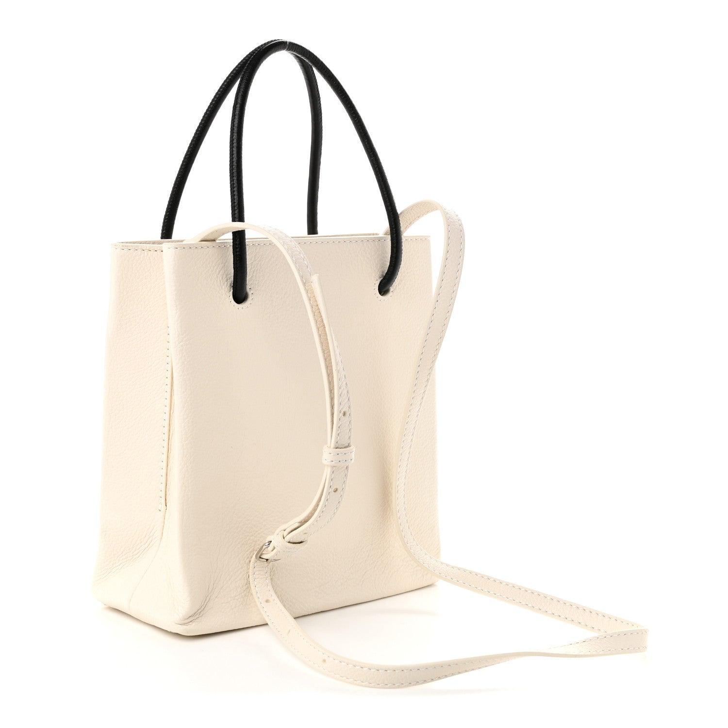 Balenciaga Calfskin Logo XXS Shopping Tote White 3 of 10
