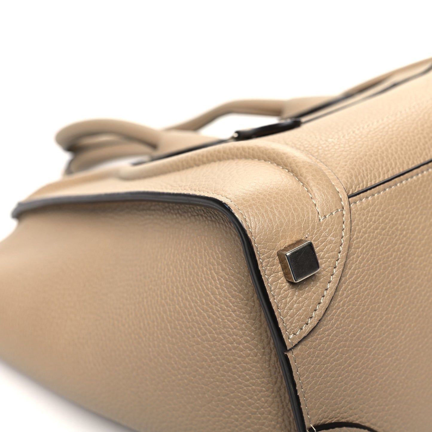 Drummed Calfskin Micro Luggage Dune