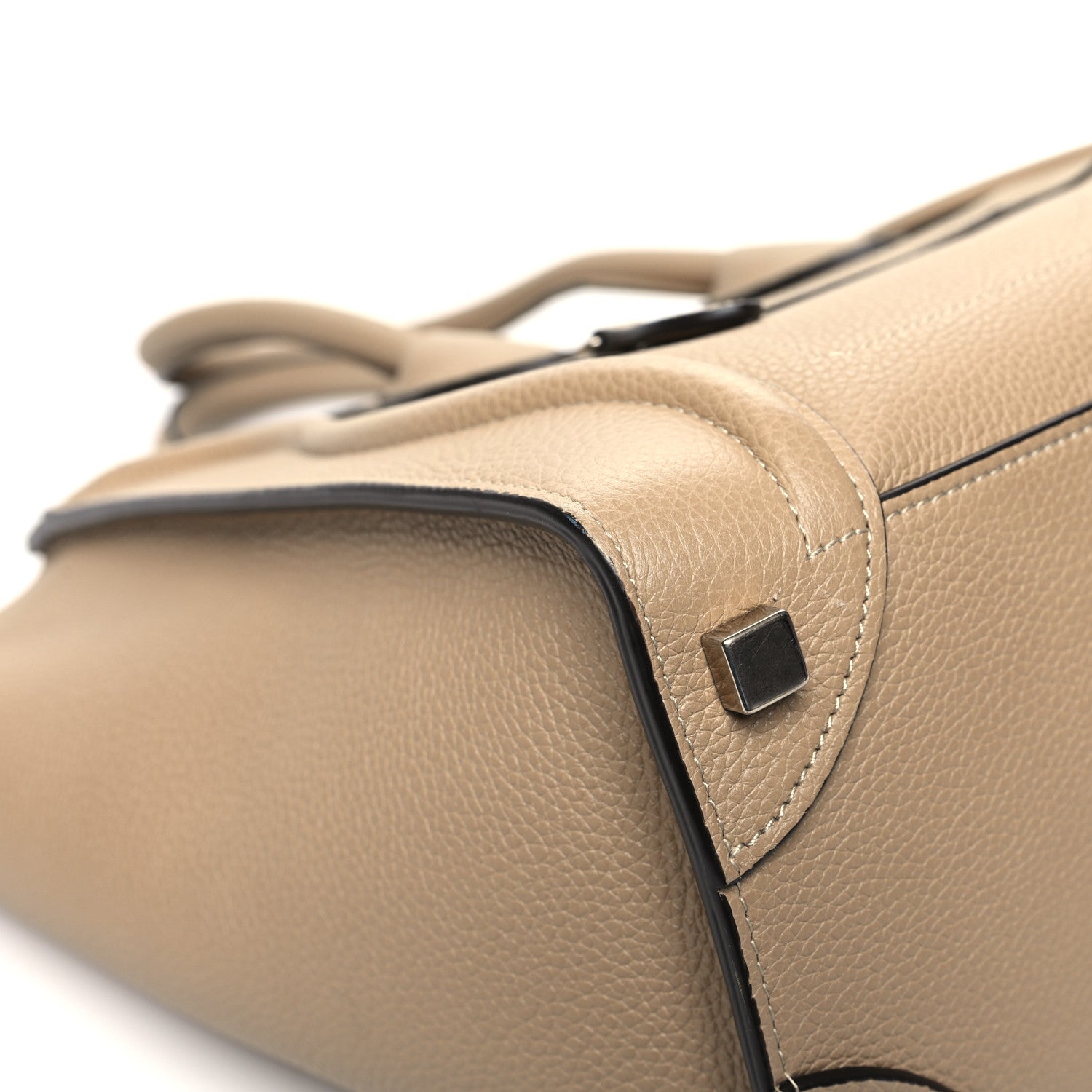 Celine Drummed Calfskin Micro Luggage Dune 7 of 10