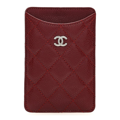 Chanel Caviar Quilted Phone Holder Dark Red 1 of 7