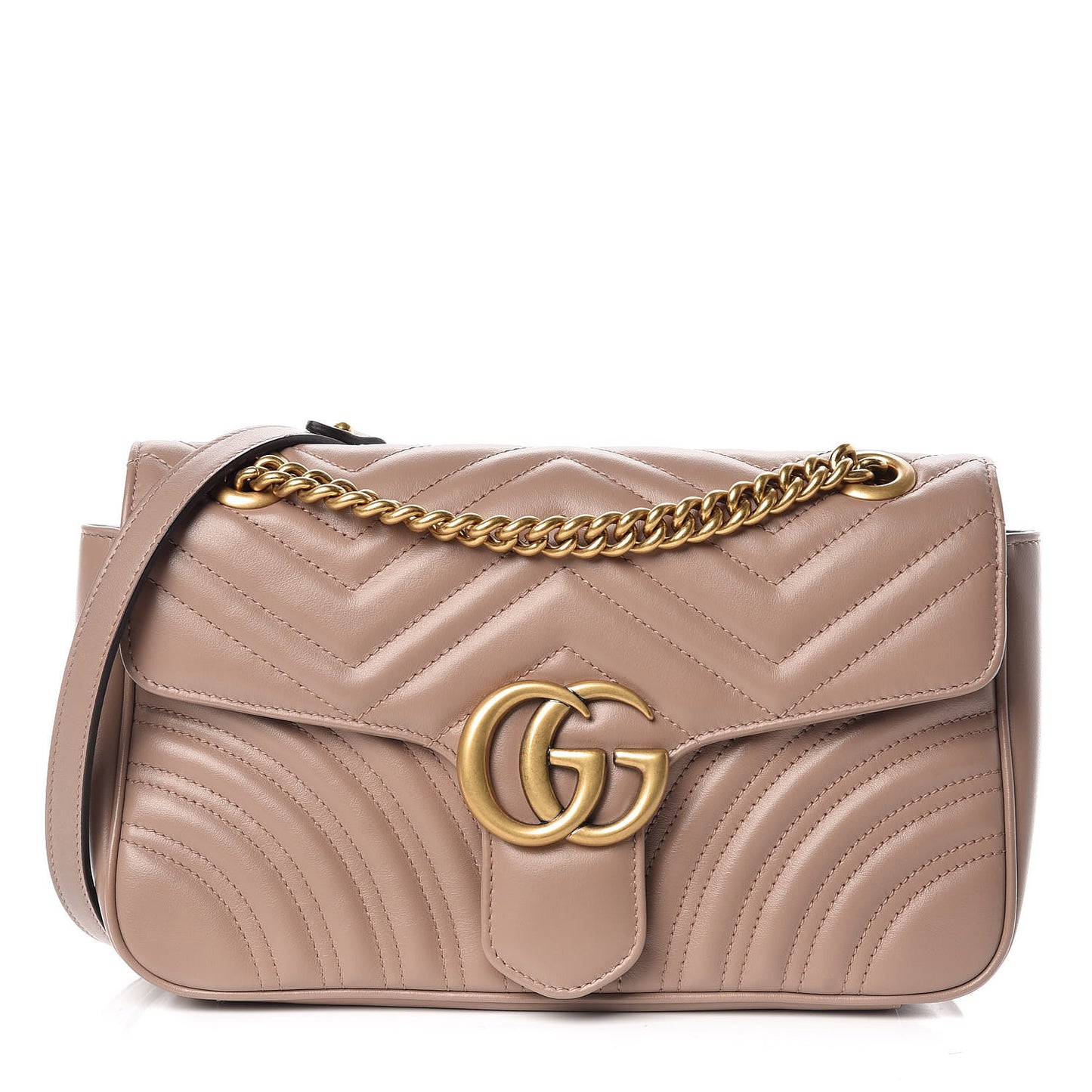 Calfskin Matelasse Small GG Marmont Shoulder Bag Porcelain Rose