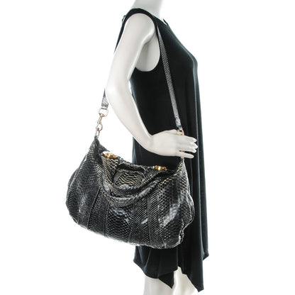 Gucci Python Medium Hysteria Top Handle Bag Black 2 of 7