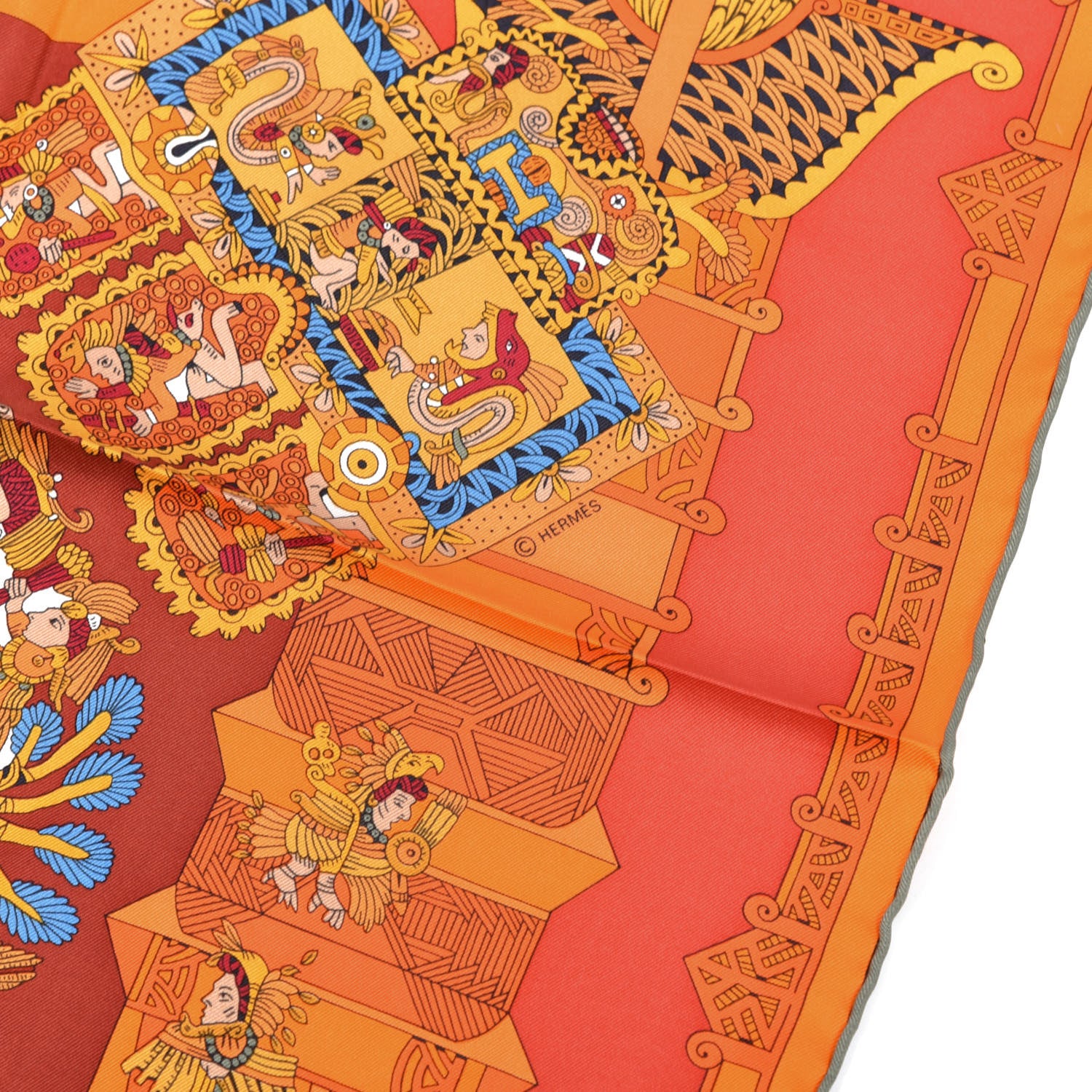 Hermes Silk Astres et Soleils Scarf 90 6 of 6