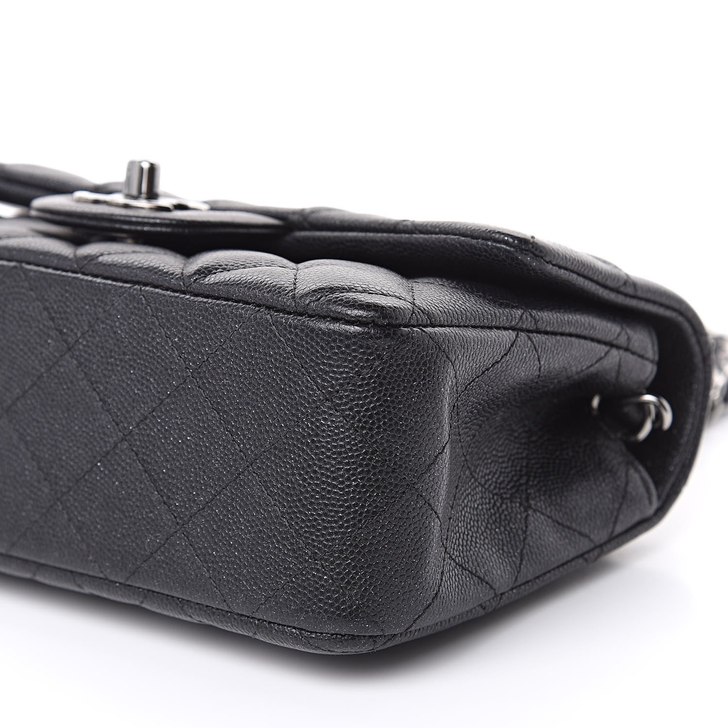 Chanel Iridescent Caviar Quilted Mini Rectangular Flap Black 9 of 11